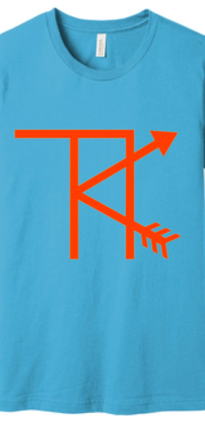 Short Sleeve Shirt with Trippy Kowboy Brand - Ocean Blue
