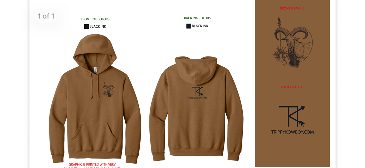 TRIPPY KOWBOY ART HOODIE ***PRESALE***