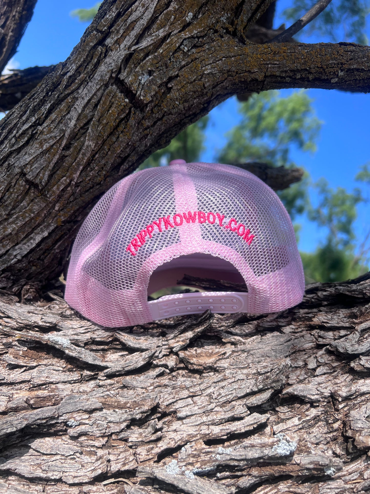 Pink/White - foam/mesh hat with TK brand