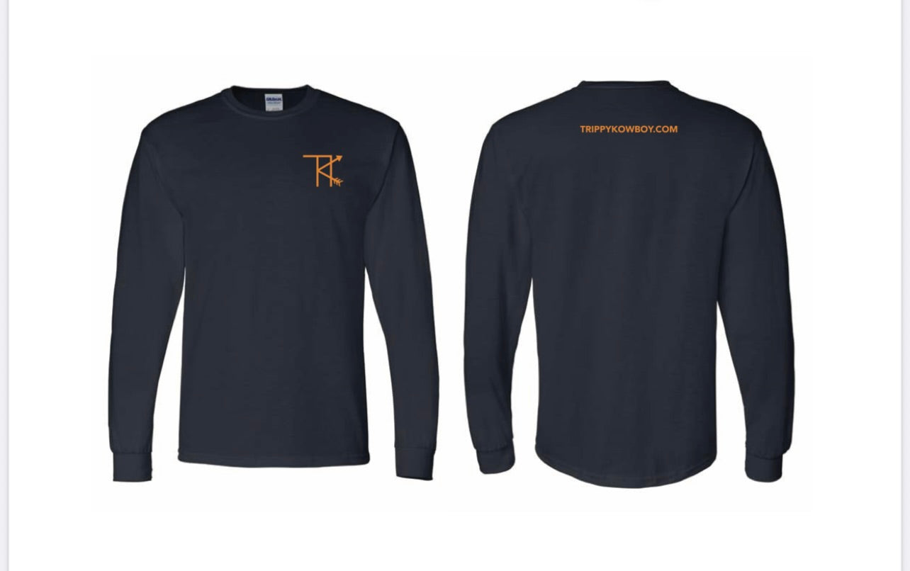 Long Sleeve T-Shirt- Navy with TK logo