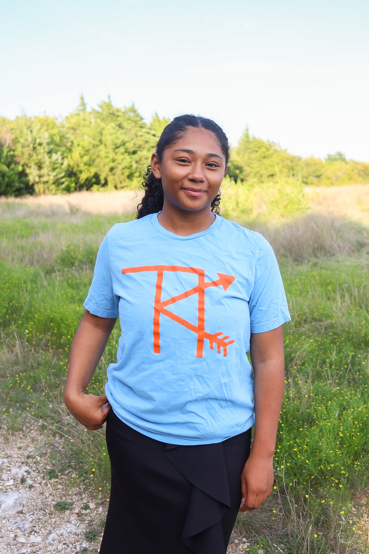 Short Sleeve Shirt with Trippy Kowboy Brand - Ocean Blue