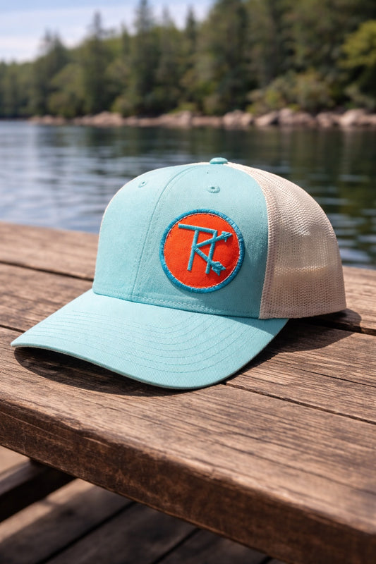 TK Brand cap - Richardson Low Pro Trucker -Aqua blue/birch