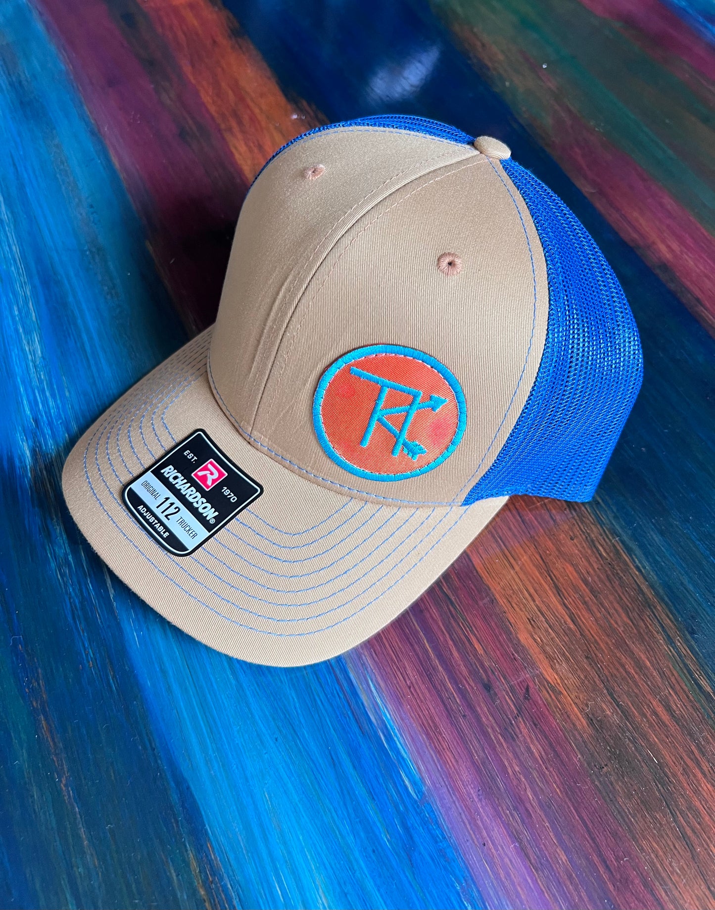 Biscuit/ True Blue - Richardson - Snapback Trucker Cap - 112