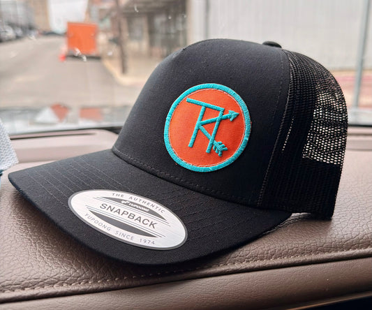 BLACK SNAPBACK WITH CAP - TK BRAND