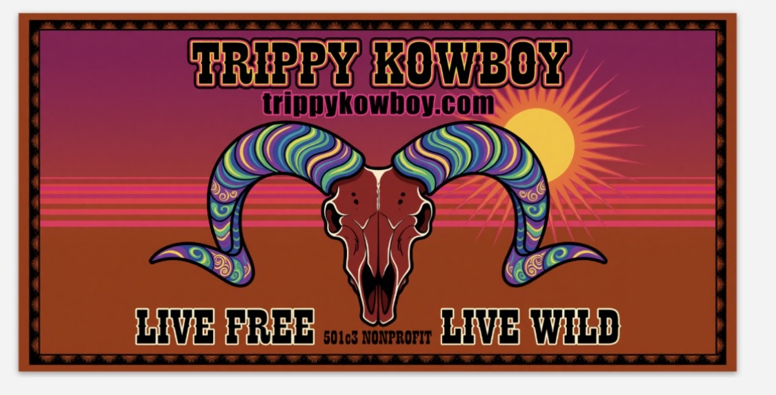 TRIPPY KOWBOY BUMPER STICKERS -SUN