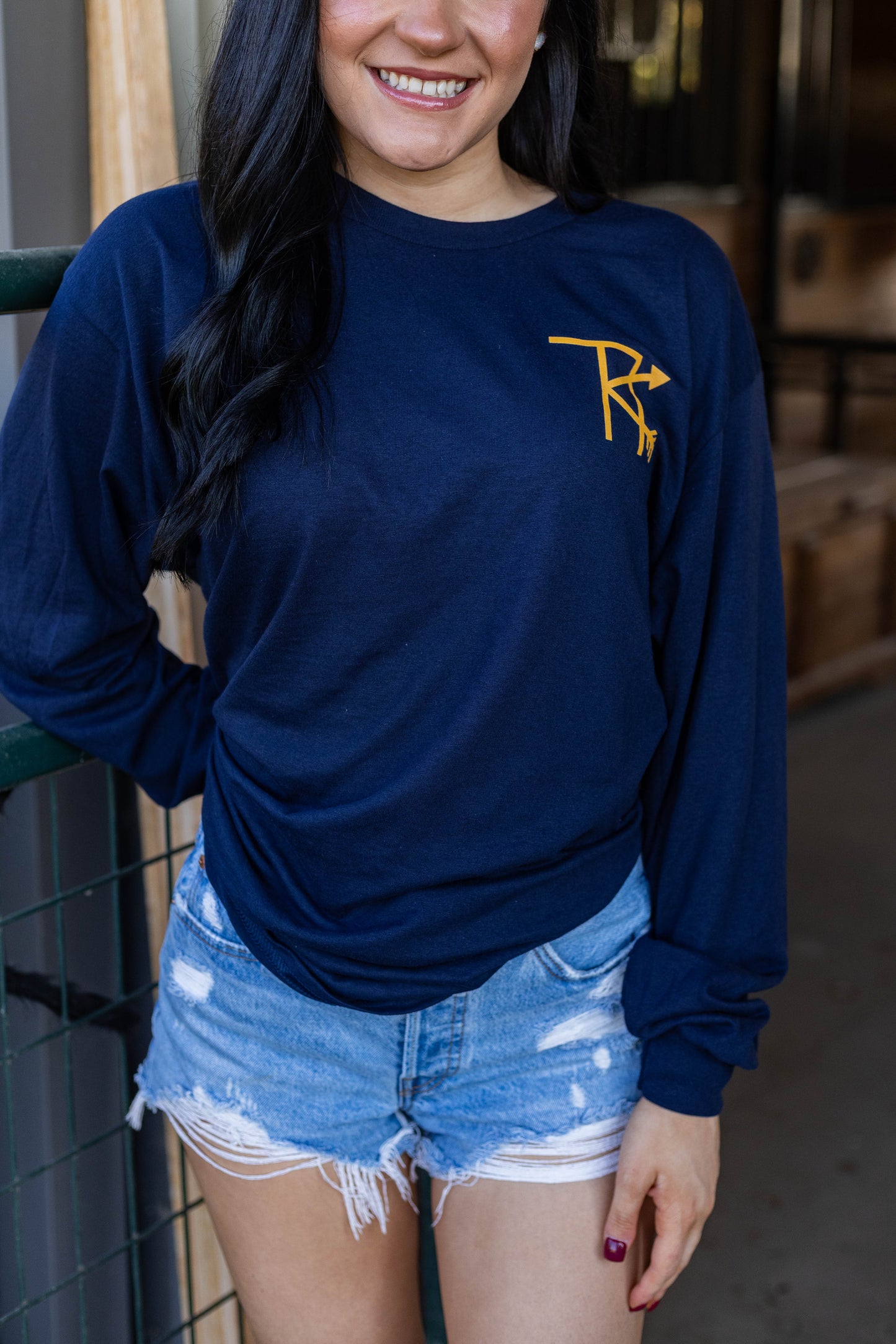 Long Sleeve T-Shirt- Navy with TK logo