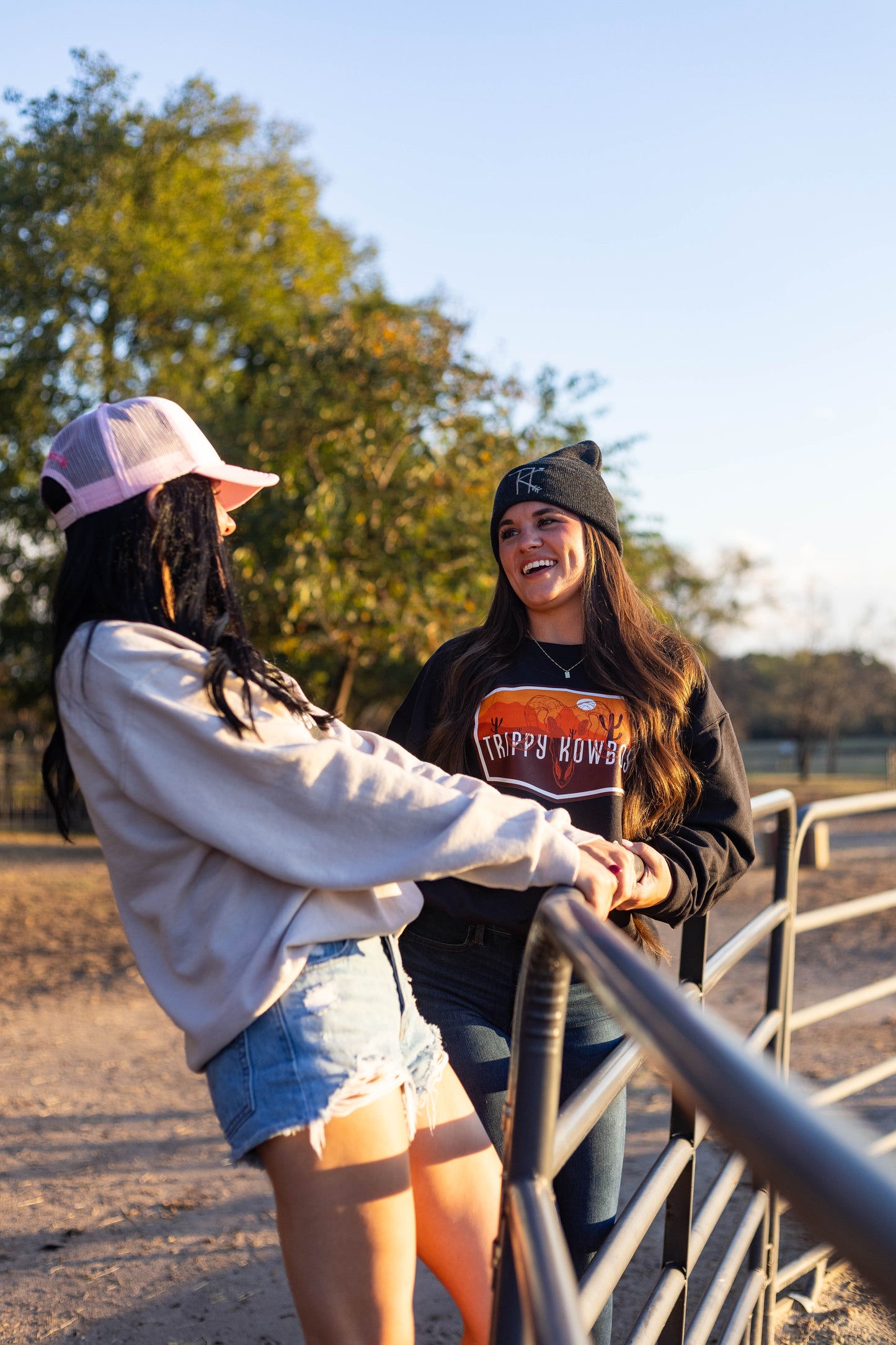 Beanie- heather charcoal -embroidered